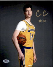 COLIN CASTLETON LOS ANGELES LAKERS SIGNED 8X10 PHOTO PSA CERTIFIED STADNING