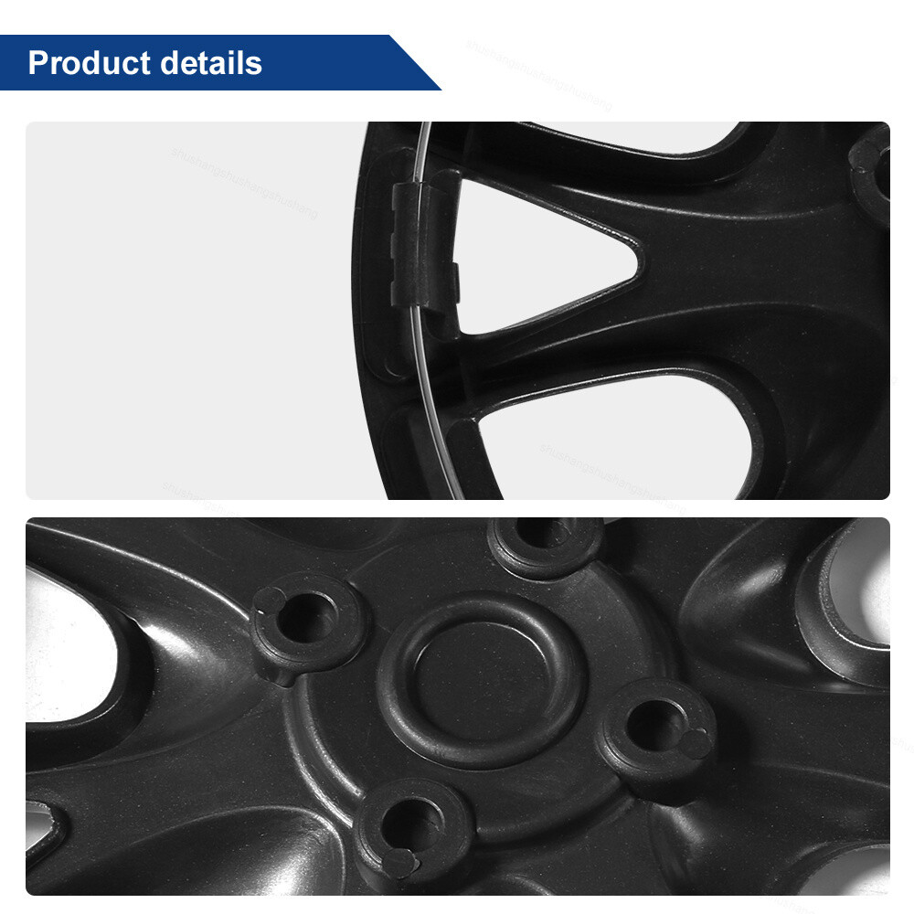 13" Wheel Covers Universal Model R13 Full Rim Silver Full Hub Caps Set