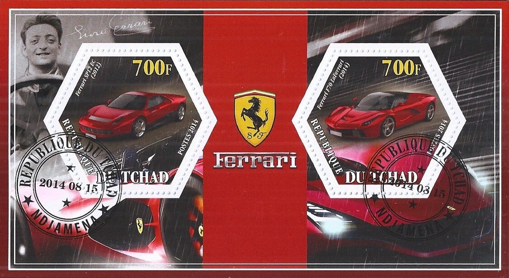 Mini Sheet 2014 Used Ferrari Cars Race Old