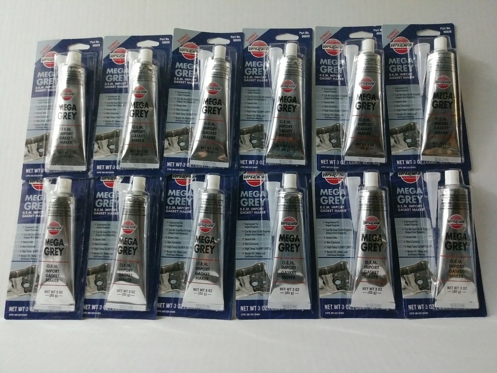 Gasket Maker Silicone Mega Grey 12 VersaChem 3 oz O.E.M Import Sensor Safe OEM