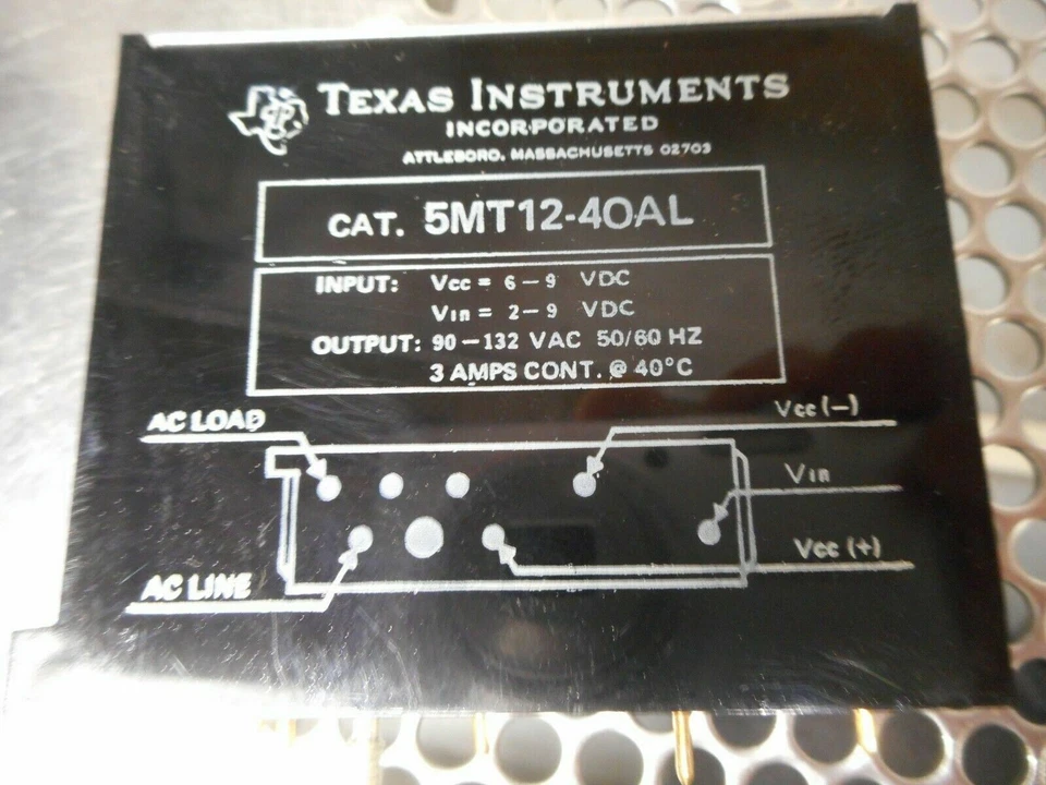 Texas Instruments 5MT12-40AL Output Module 90-132VAC 50/60Hz New Old Stock - Image 4 of 4