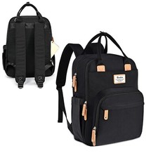 RUVALINO Diaper Bag Backpack Multifunction Travel Back Pack Maternity Bag Black