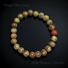 Dragon Blood Jasper Bracelet - 8mm For MEN OR WOMEN FREE SHIPPING