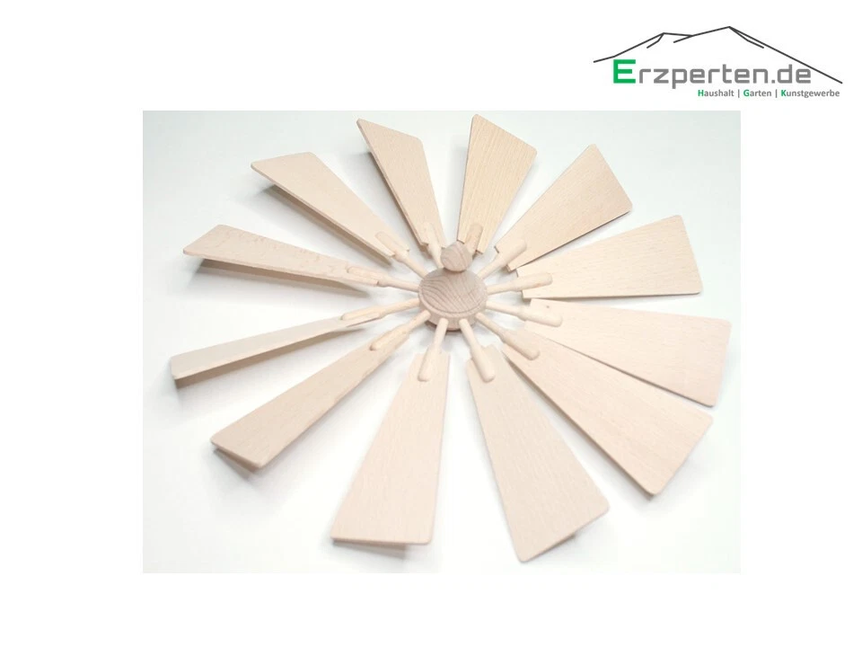 ERZPERTEN.DE Pyramide Flügelrad XXL Ø 35-54 cm Buche Weihnachtspyramide Erzgebirge NEU