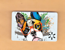 Collectible Walmart Gift Card - Cute Dog in Glasses - No Cash Value - FD101907