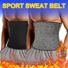 Mens Waist Trimmer Sauna Belt Sweat Band Wrap Body Shaper Fat Burner Shapewear
