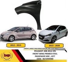 PEUGEOT 208 2012 &ndash; 2019 FRONT WING LEFT NEARSIDE PASSENGERS NEW PRIMED
