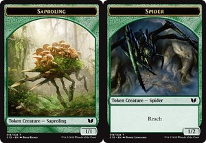 Saproling Token // Spider Token x4 - Commander 2015 - NM-Mint, English - Command