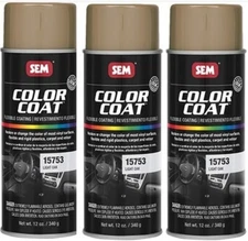 SEM COLOR COAT LIGHT OAK Vinyl Spray Auto Paint 12 oz. SEM 15753 (3 Pack)