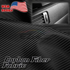 Black Carbon Fiber Fabric Cloth Marine Vinyl 54" Wide Plain Weave Upholstery