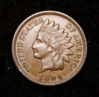 1894 Indian Head Cent  AU