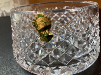  Waterford Alana Open Sugar Bowl Candy Dish Diamond Cut Crystal 