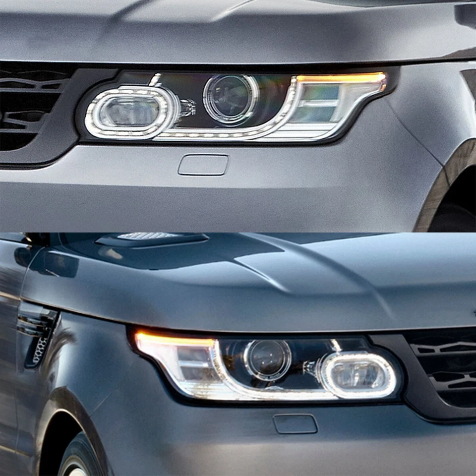 Pair Front Headlight Lens Cover Shell For Land Rover Range Rover Sport 2014-2017 Foto 2 de 4