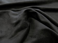 MICROSUEDE Faux Black Suede Fabric Upholstery 58" Wide - By the Yard
