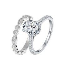 2.75CT Oval Cut Simulated Diamond Engagement Ring, Bridal Set, Anniversary Gifts