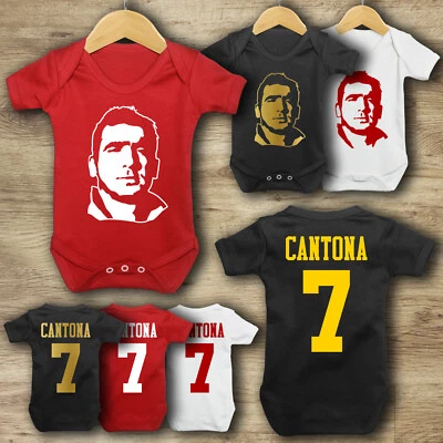 Eric Cantona 7 Baby Vest Bodysuit Man Utd