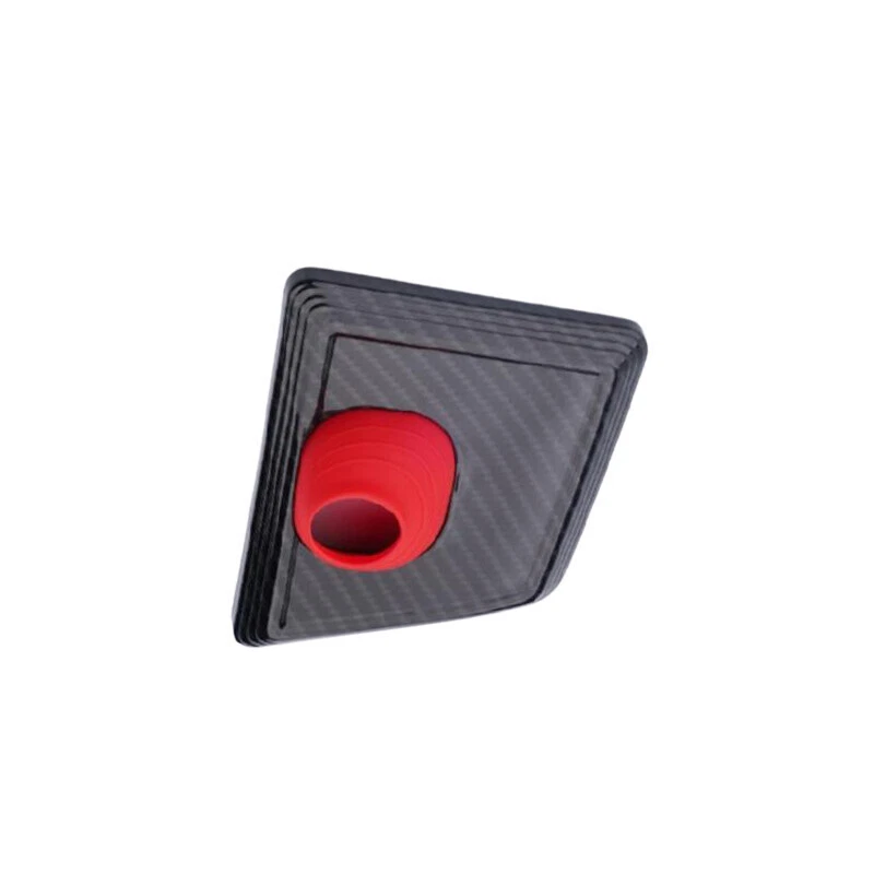 Cubierta de cambio de marchas de consola central de fibra de carbono roja ABS para BMW X1 X2 2020-22 Foto 3 de 4