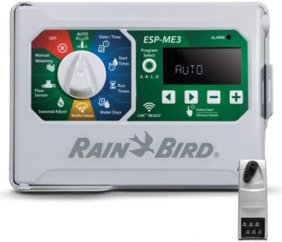 Rain-Bird Controller Indoor Outdoor Lawn Irrigation Sprinkler Timer ESP4ME3