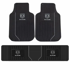 NEW 3PC DODGE RAM All Weather Heavy Duty Rubber Floor Mats Set Official Licensed