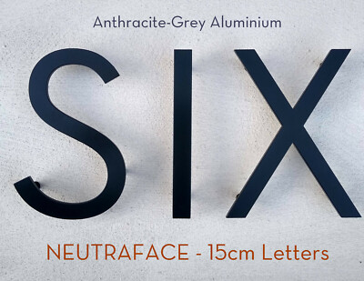 NEUTRAFACE Aluminiumbuchstaben Anthrazit / Schwarz - 15 cm Höhe