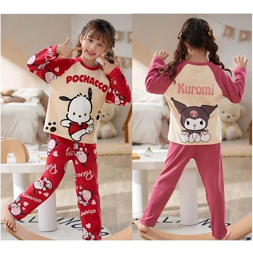 Cinnamoroll Kitty Purin Dog Kuromi PochaccoHome Clothes Girls Pajamas - Picture 2 of 42