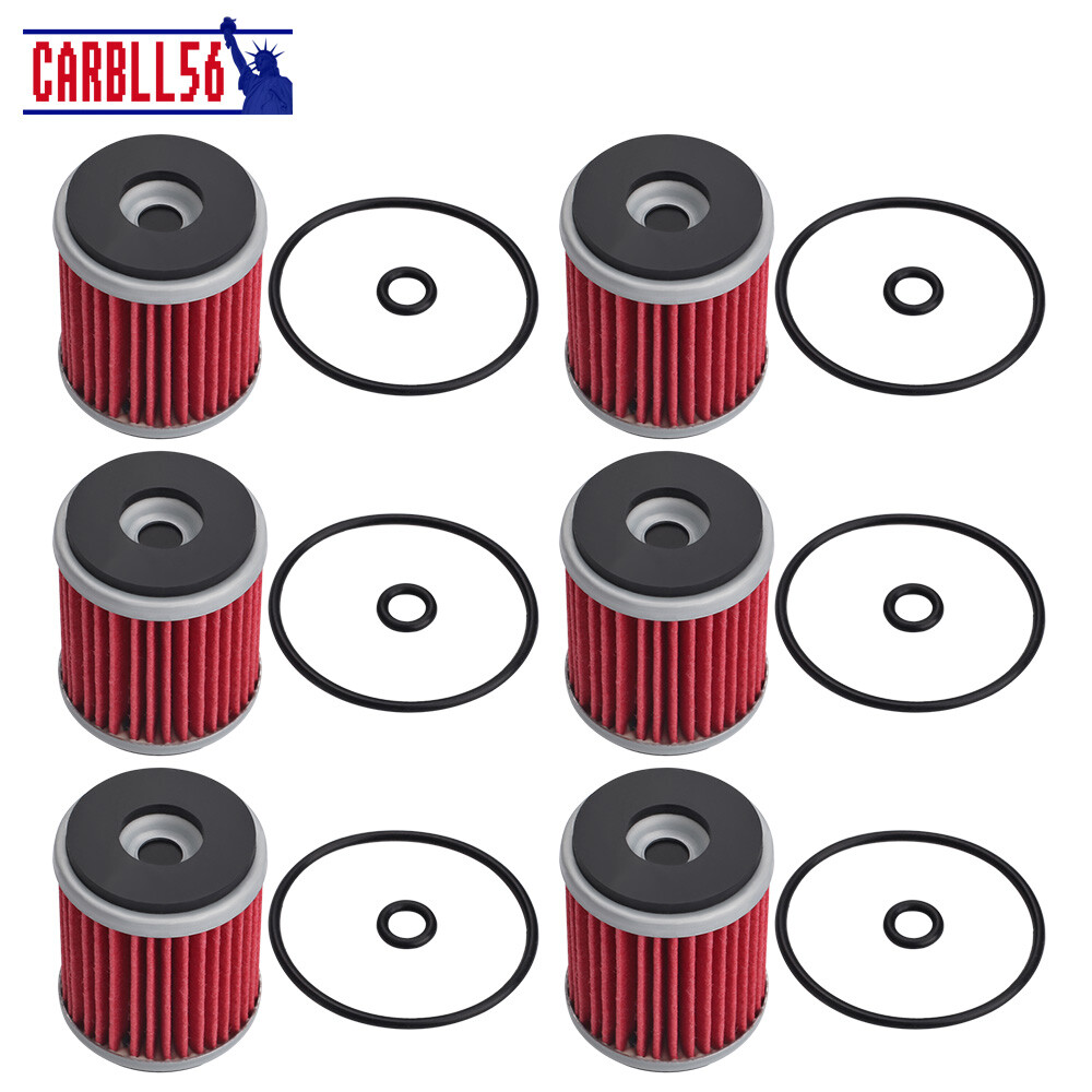 6 Packs HF141 Oil Filter For Yamaha YFZ 450 Oil Filter WR250F WR250R