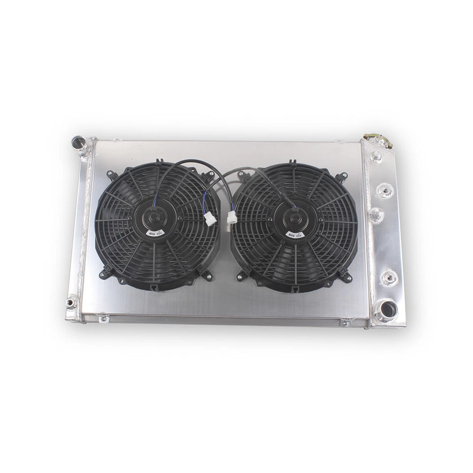 Radiador de 4 filas + ventiladores para Oldsmobile Cutlass / Pontiac Grand Prix 78-88 V8 carrocería G Foto 3 de 4