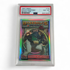 1993 Finest Edgar Martinez Refractor #190 Graded NM-MT PSA 8