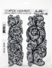 Tim Holtz Cling Stamps 7"X8.5"-Baroque