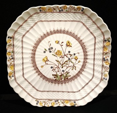 SPODE COPELAND BUTTERCUP 8 1/2'' SQUARE SALAD/LUNCHEON PLATE ENGLAND OLD STAMP