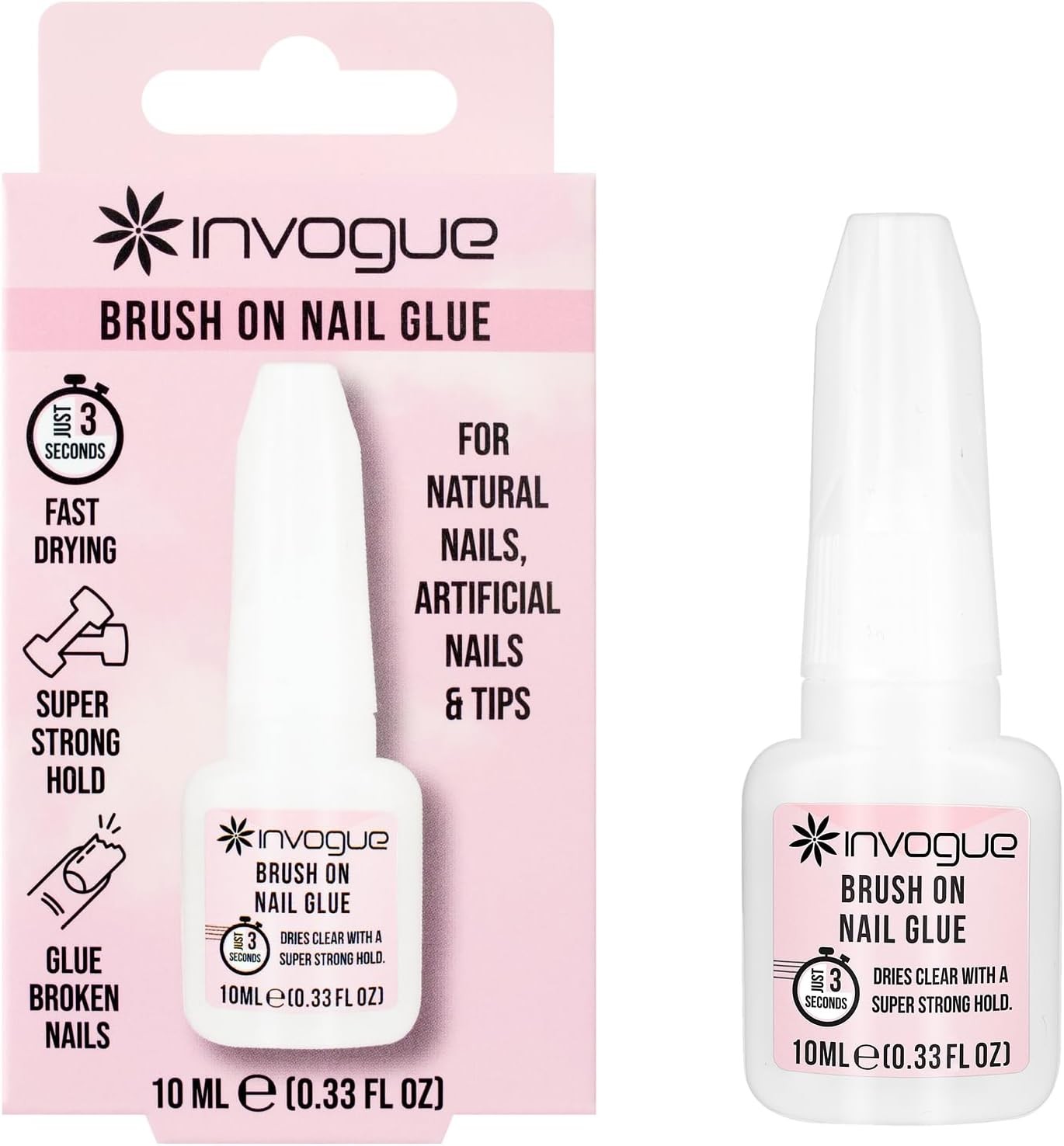 Invogue Brush on Nail Glue 10 ml