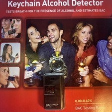 BACtrack Keychain Breathalyzer Black  Ultra-Portable Pocket Keyring Alcoho...