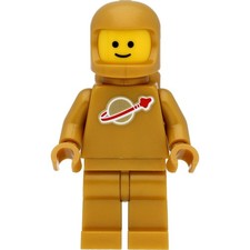 LEGO Spce Minifigure Classic Space Astronaut / Spaceman in Pearl Gold #230