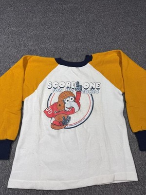 Vintage Muppets Gonzo Shirt Youth Medium 12-14 Raglan Football 1977 70s Henson