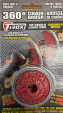 Tirox 360 Degree Motorcycle MX ATV Brush for Drive Chains - Red