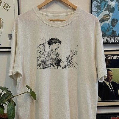 Akira Anime Vintage Graphic Tee Mens Cotton White M