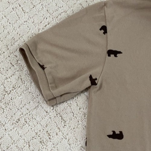 Cherokee Ultimate Polo Shirt Top brown with bears br Boys Size Small. Cotton - Picture 4 of 7
