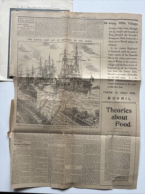 1901 Zeitungsseite Navy s Last Act of Devotion Queen Victoria s Funeral