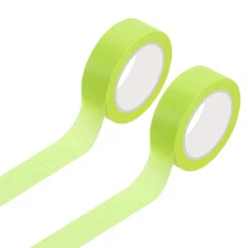 2 Rolls Colored Masking Tape, 11 Yards x 0.6" Decorative Tape, Deep Yellow