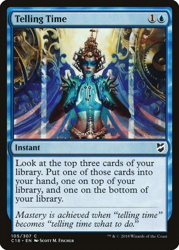 NM Telling Time, MTG, Commander 2018, Magic the Gathering, 105