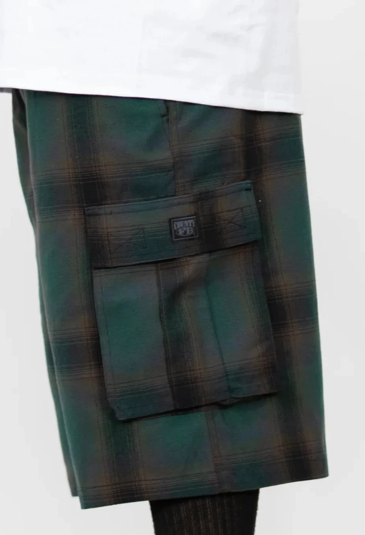 FB County Cargo Checker shorts short black Black Green