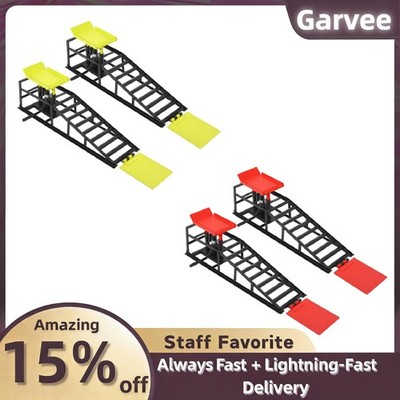 2 Pack Hydraulic Car Ramp 3T 6600LBS Heavy Duty Portable 9.45-13.78in Lift