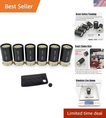 6-Pack of Silvery 12ga Snap Caps - Safe and Durable Dummy Rounds for Trainers