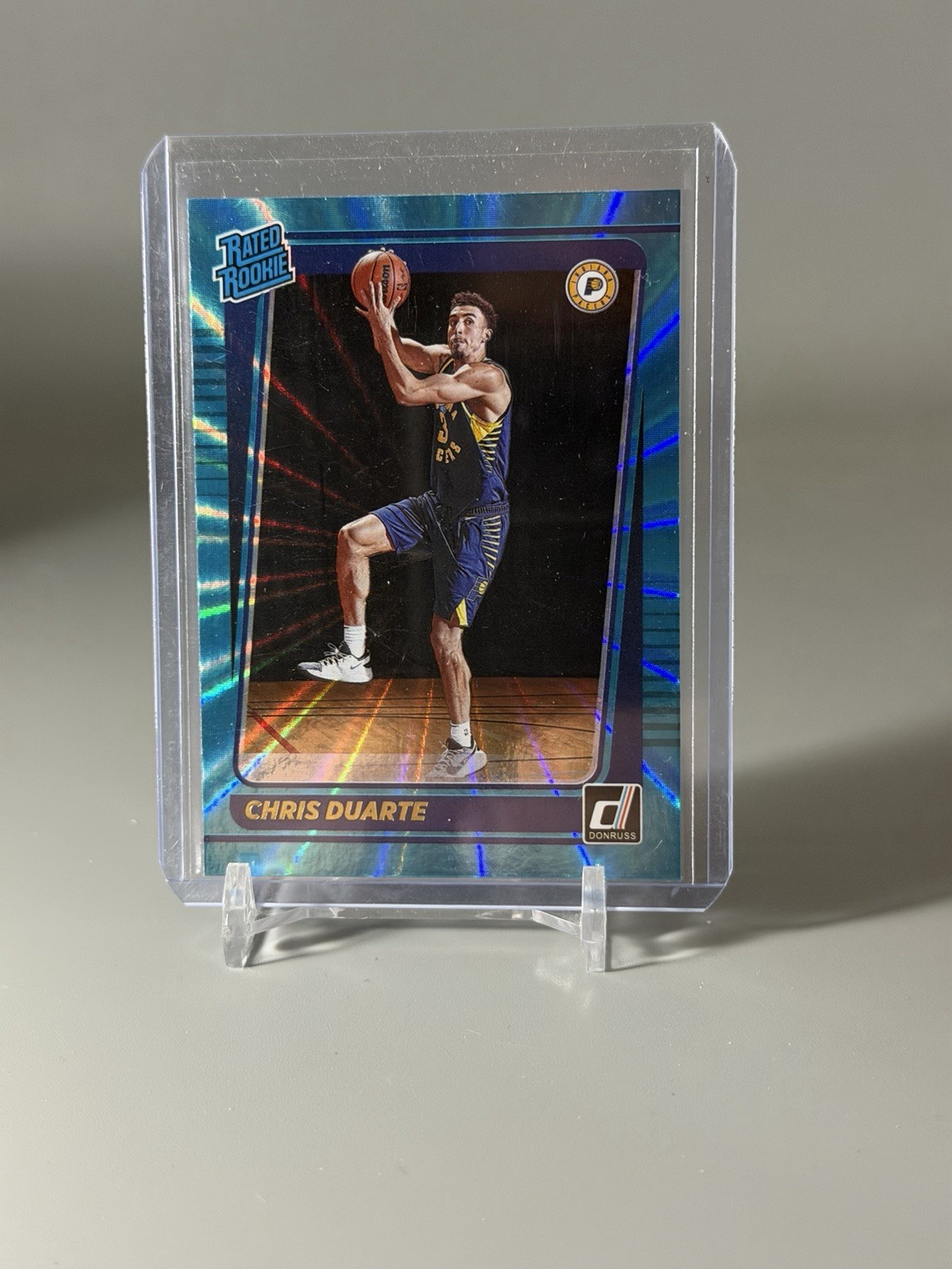 2021-22 Panini Donruss - Rated Rookie Chris Duarte #223 Holo Teal Laser (RC)