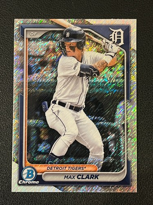 #ad Max Clark 2024 Bowman Chrome Shimmer Refractor Tigers BCP 195 $6.99