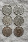 Lot of 6 Canadian 50 Cent Silver Half Dollars 1940,1943,1945,1951