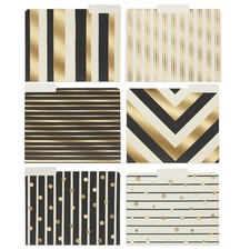 12 Pack Gold Geometric File Folders 11.5x9.5in