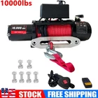 10000lbs Electric Vehicle Winch, Waterproof IP67 85ft Red Synthetic Rope Truck
