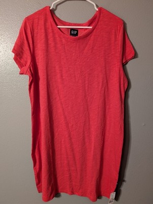 Gap Women's Knee Length Relaxed Fit Lightweight T-Shirt Dress (Claret Red, L) Gap Women's Knee Length Relaxed Fit Lightweight T-Shirt Dress (Claret Red, L)
