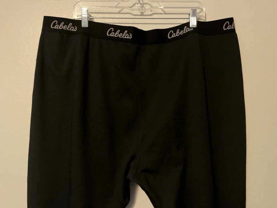 Cabelas Men's Heavy Weight Size 3XL Base Layer Black Thermal Pants Outdoors - Image 4 of 4